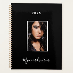 Agenda Personalizar nomeações em branco preto em fotogr