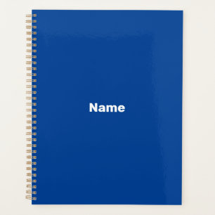 Agenda personalizar, personalizar com nome, azul sólido