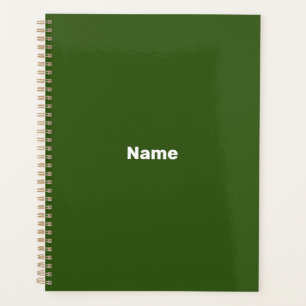 Agenda personalizar, personalizar com nome, verde florest
