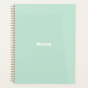 Agenda personalizar, personalizar o nome seafoam mint ver