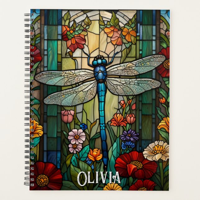 Agenda Personalizar Vintage art nouveau boho dragonfly (Frente)
