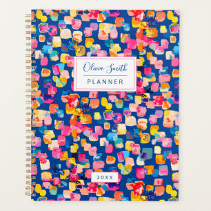 Agenda Personalizável Brilhante Abstrato Pintado 2023
