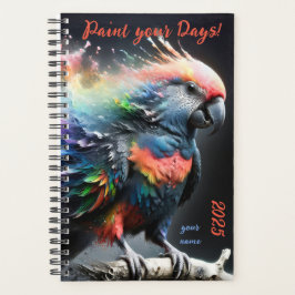 Agenda Personalizável "Papagaio Multicolor"