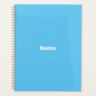 Agenda personalize-o com o nome azul turquesa