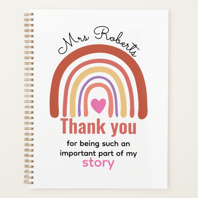 Agenda Personalized Back To School  for Teachers Students (Frente)