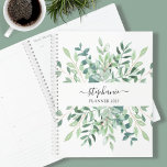 Agenda Personalized Botanical Watercolor<br><div class="desc">This stylish botanical Planner is decorated with watercolor eucalyptus greenery.
Easily customizable with the year,  your name,  or monogram.
Use the Design Tool to change the text size,  style,  or color.
As we create our artwork you won't find this exact image from other designers.
Original Watercolor © Michele Davies.</div>