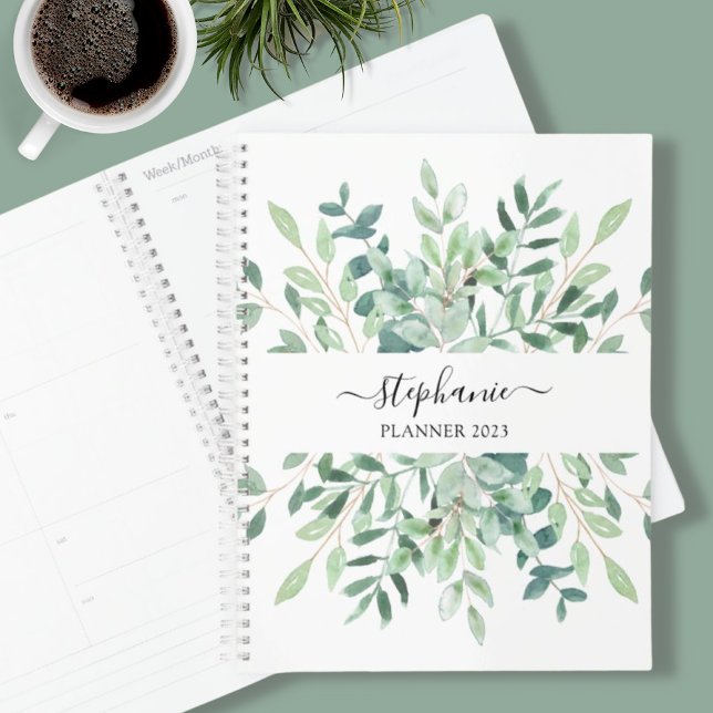 Agenda Personalized Botanical Watercolor  (Criador carregado)