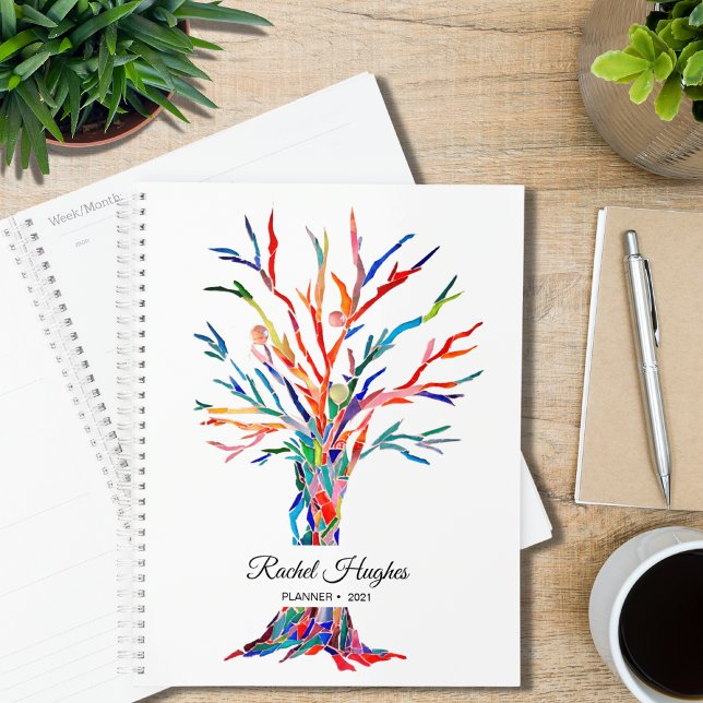 Agenda Personalized Colorful Tree of Life (Criador carregado)