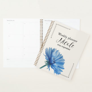 Agenda Personalized Cornflower Weekly Planner 