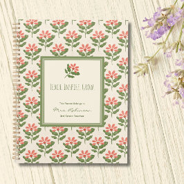 Agenda Personalized Floral Teacher Planner