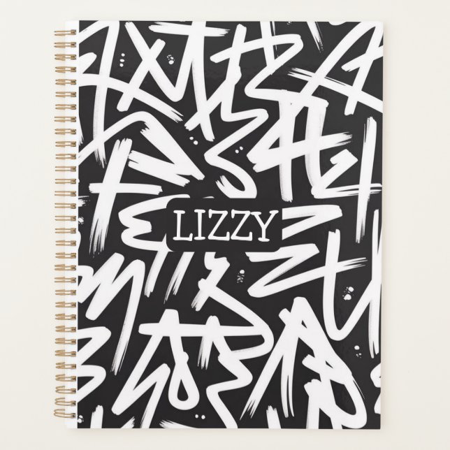 Agenda Personalized Graffiti Name Pattern — Custom Urban (Frente)