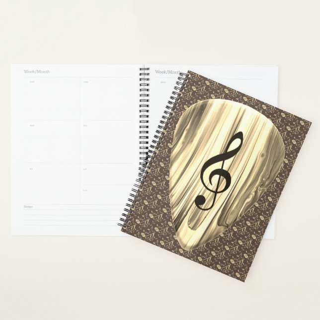 Agenda Personalized Music Note Guitar Pick  (Exibição)