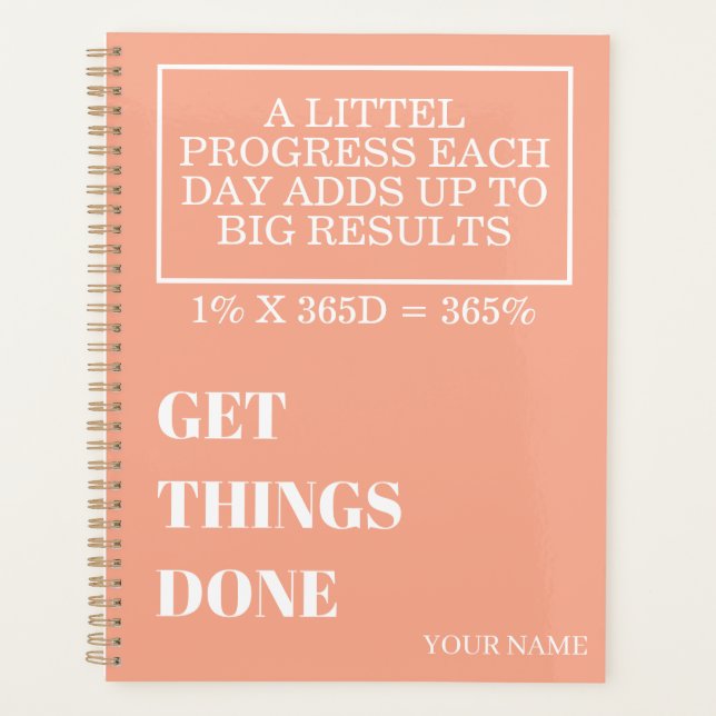 AGENDA PERSONALIZED NAME MODERN MINIMAL GET THINGS DONE (Frente)