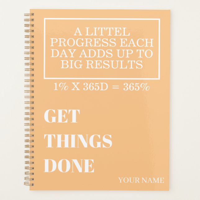 AGENDA PERSONALIZED NAME MODERN MINIMAL GET THINGS DONE (Frente)