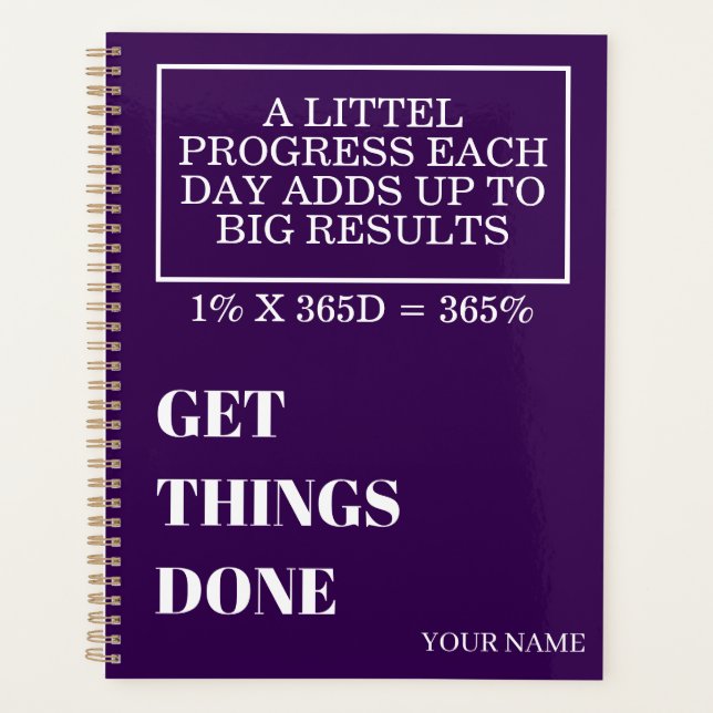 AGENDA PERSONALIZED NAME MODERN MINIMAL GET THINGS DONE (Frente)