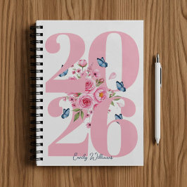 Agenda Personalized Pink Rose 