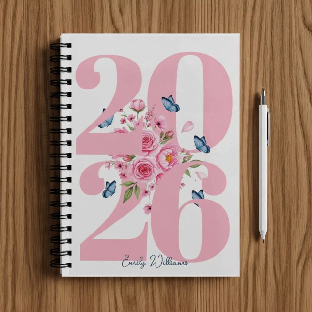 Agenda Personalized Pink Rose  (Criador carregado)