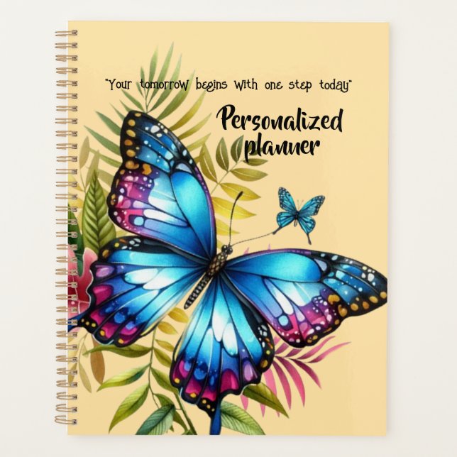 Agenda Personalized planner "Tropical butterflies" (Frente)
