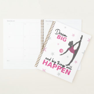Agenda Personalized Rhythmic Gymnast Dream Big Planner wi