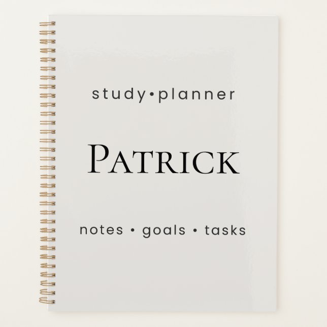 Agenda Personalized Study Planner Aesthetic StudentWeekly (Frente)