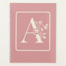 Pêssego Branco iniciais do monograma nome minimali