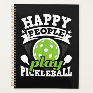 Agenda Pessoas Felizes Jogam Pickleball - Jogador de Padd