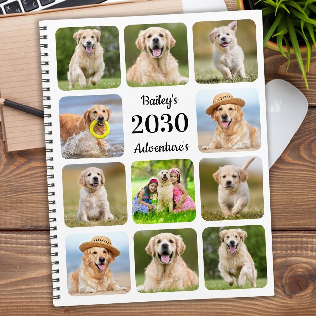 Agenda Pet Puppy Dog 11 Foto anual personalizado moderno (Criador carregado)