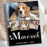 Agenda Pet Puppy Dog Monograma Nome 5 Foto<br><div class="desc">Mantenha todos os seus compromissos e aventuras facilmente organizadas com um planejador personalizado de fotos de cães. Quer sejam todas as divertidas aventuras de filhotes, visitas veterinárias, horários de treinamento, ou todas as datas de reprodução de filhotes, este planejador de fotos de cães e o livro de memórias de cachorros...</div>