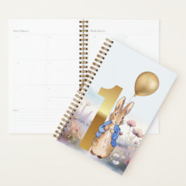 Agenda Peter, o Rabbit, flores silvestres do primeiro ani