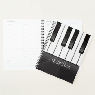 Agenda Pianista de NOME Personalizado Chaves de Música