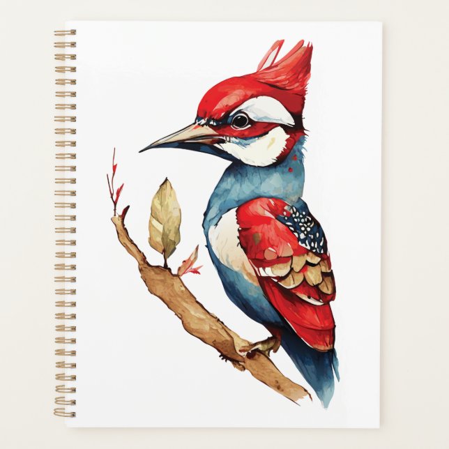 Agenda Pica-pau vermelho e azul (Frente)