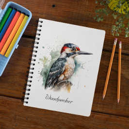 Agenda Pica-pau Woodland Aquarela, personalizado