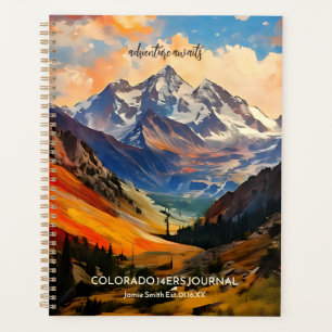 Agenda Picos de Montanhas Colorado Fourteener Arte CO 14e