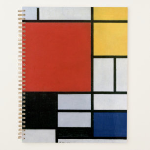 Agenda Piet Mondrian Vermelho Azul Amarelo Arte Abstrata