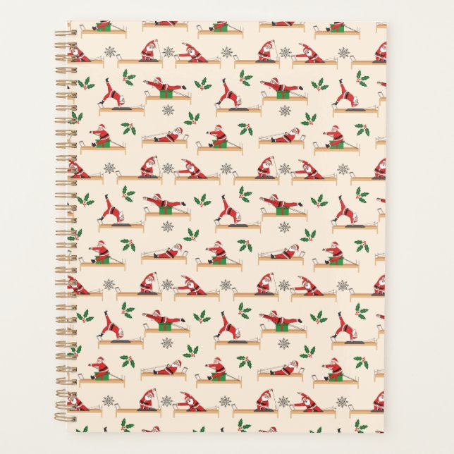 Agenda Pilates Reformer Santa Seamless Christmas Patterns (Frente)