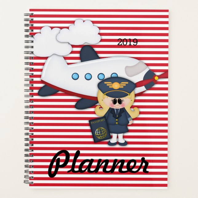 Agenda Piloto de Atendimento de Voo - Planner de Viagem (Frente)