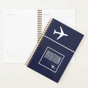 Agenda Piloto de avião de avião de avião branco Funky