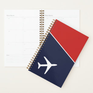 Agenda Piloto de avião de avião de avião branco Funky