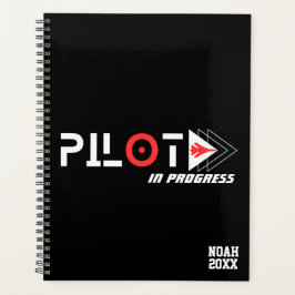 Agenda Piloto Em Andamento & Avião, Simples Moderno, Pers