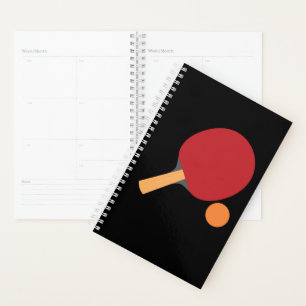 Agenda Ping Pong Paddles Tênis Engraçado
