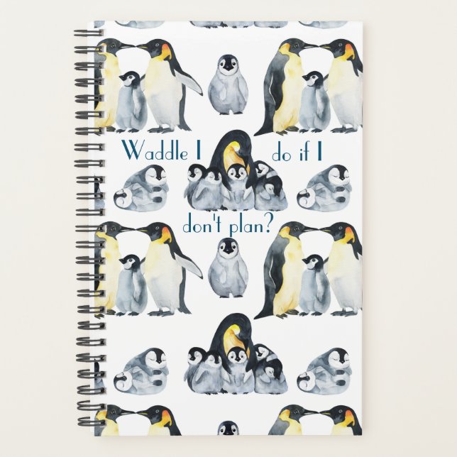 Agenda Pinguim-Impressão Planner (Frente)