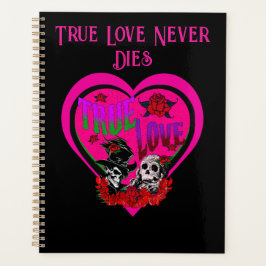 Agenda Pink & Black Gothic Amam Verdadeiramente o Amor Pe