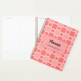 Agenda Pink Checkered Floral