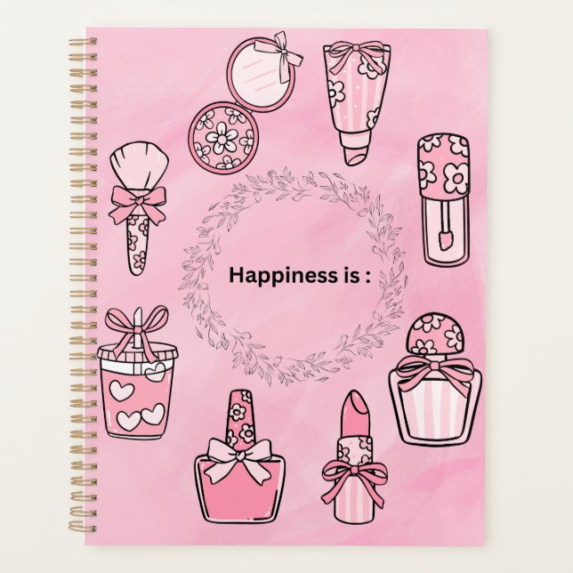 Agenda Pink Girly Aesthetic Background (Frente)