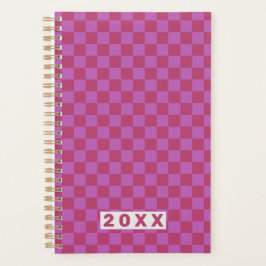 Agenda Pink Plum Checkerboard
