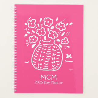 Agenda Pink Posy Vase Planner