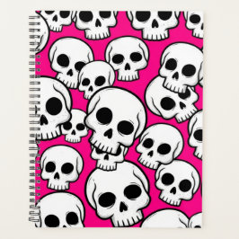 Agenda Pink Skull Pattern Planner
