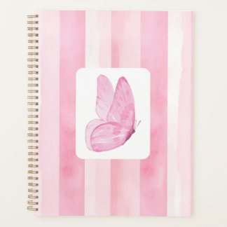 Agenda Pink Watercolor Butterfly – Soft Feminine Pastel D