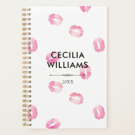 Agenda Pink Watercolor Kisses - Nome