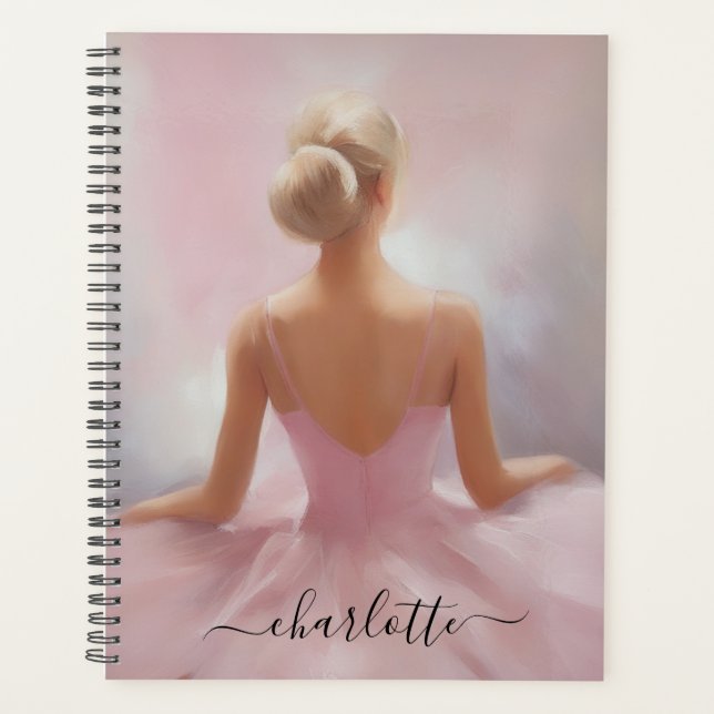 Agenda Pintada Ballerina a rosa (Frente)